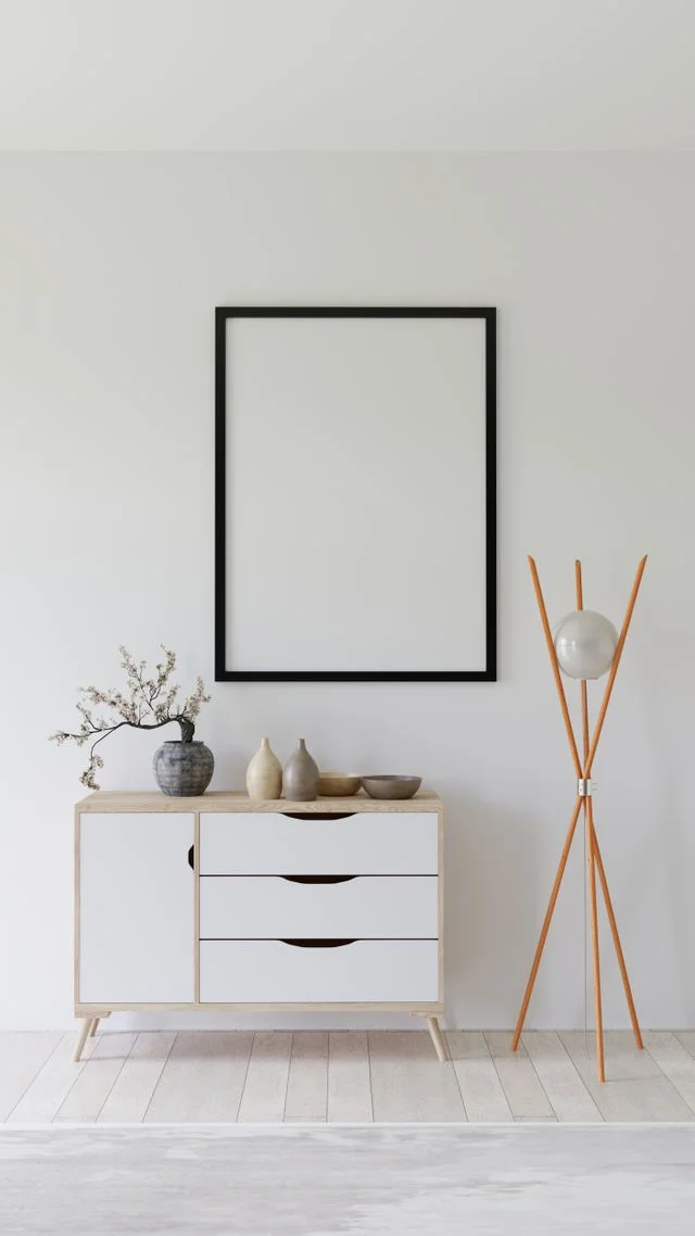 Natural wood grain and neutral interior palette